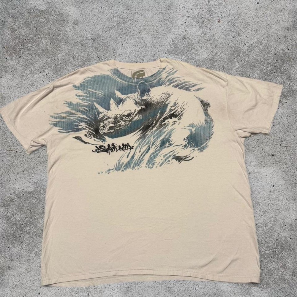 Ecko Unltd Rhino Tee Size XXL Blue Graphic